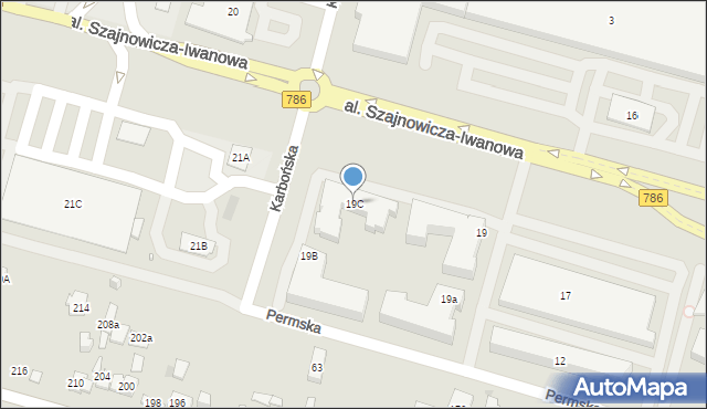 Kielce, Aleja Szajnowicza-Iwanowa Jerzego, 19C, mapa Kielc