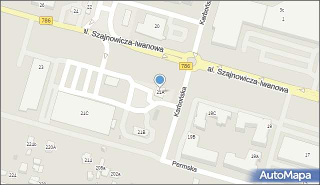 Kielce, Aleja Szajnowicza-Iwanowa Jerzego, 21A, mapa Kielc
