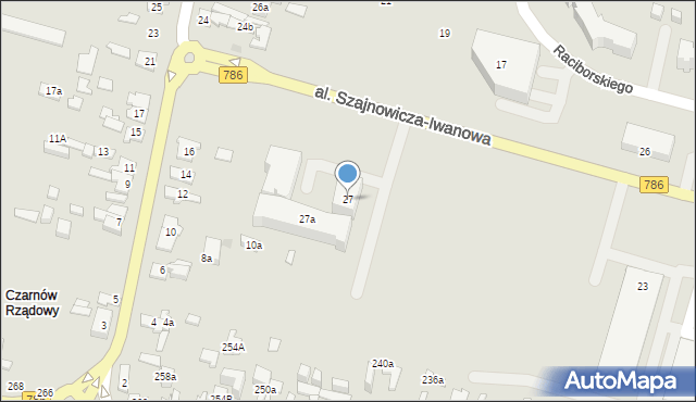 Kielce, Aleja Szajnowicza-Iwanowa Jerzego, 27, mapa Kielc
