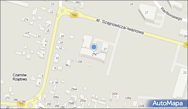 Kielce, Aleja Szajnowicza-Iwanowa Jerzego, 27a, mapa Kielc