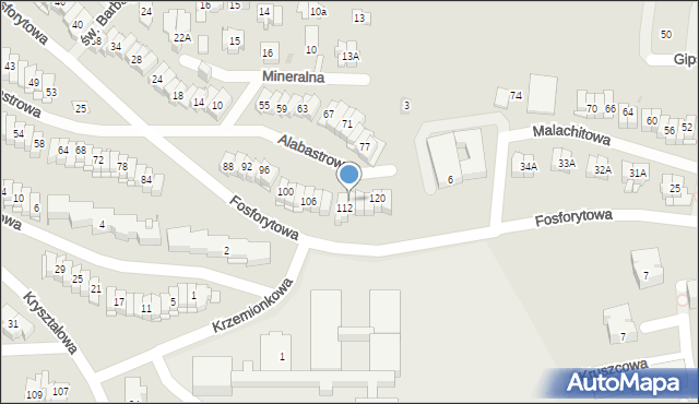 Kielce, Alabastrowa, 114, mapa Kielc