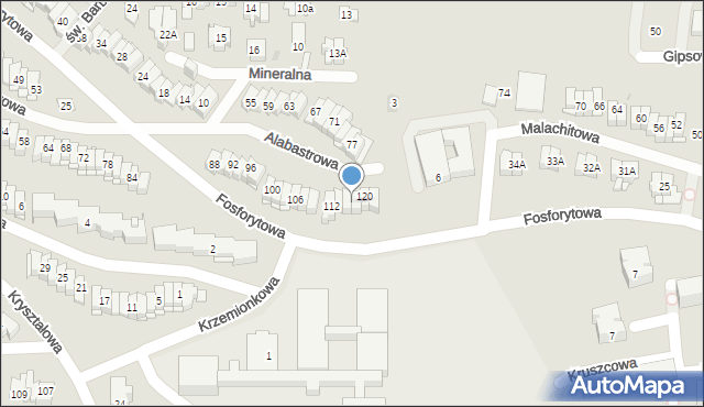 Kielce, Alabastrowa, 118, mapa Kielc