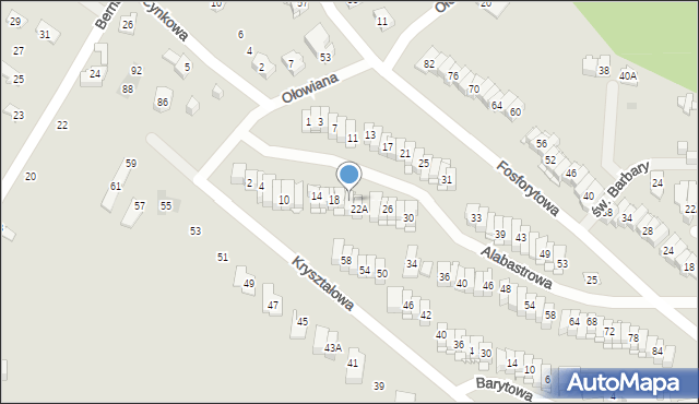 Kielce, Alabastrowa, 22B, mapa Kielc