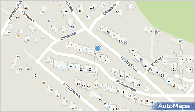 Kielce, Alabastrowa, 23, mapa Kielc