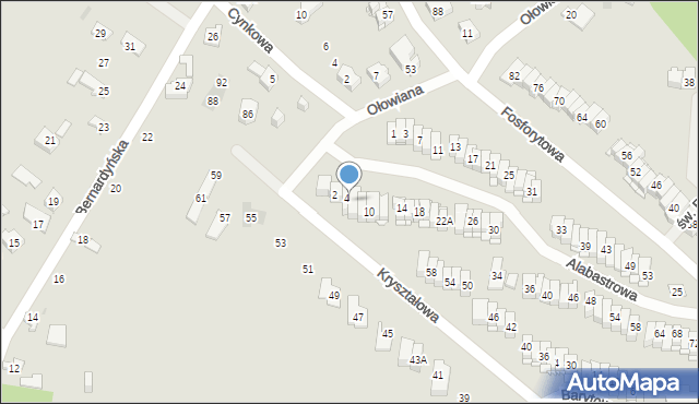 Kielce, Alabastrowa, 6, mapa Kielc