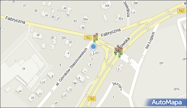 Kielce, Aleja Górników Staszicowskich, 1, mapa Kielc