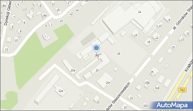 Kielce, Aleja Górników Staszicowskich, 18g, mapa Kielc