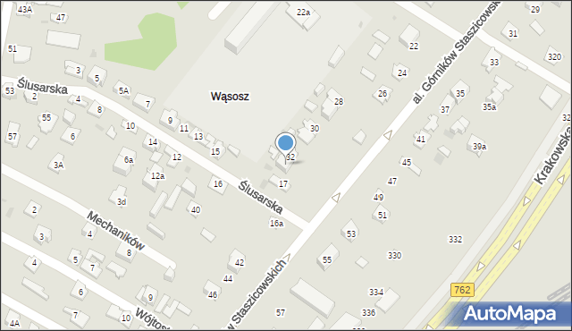 Kielce, Aleja Górników Staszicowskich, 34, mapa Kielc