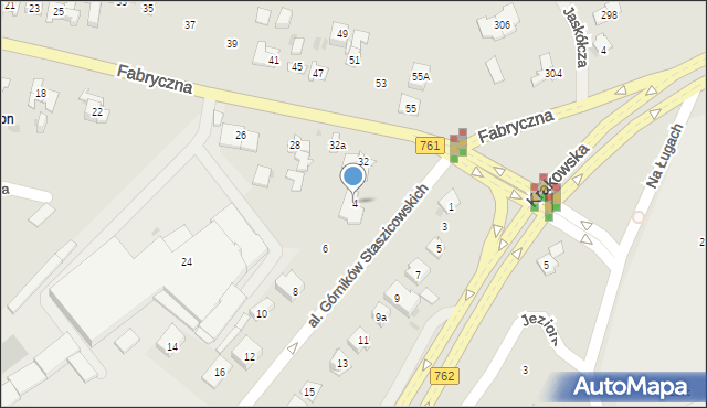 Kielce, Aleja Górników Staszicowskich, 4, mapa Kielc