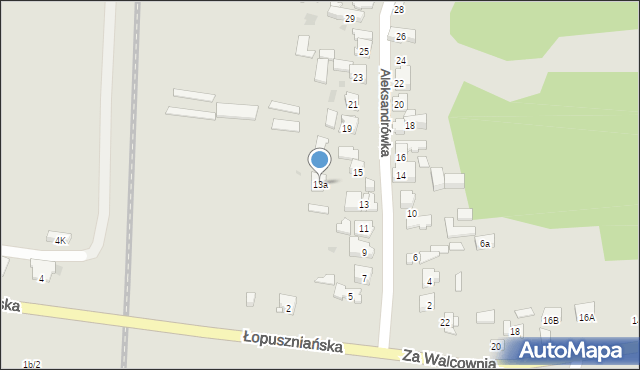 Kielce, Aleksandrówka, 13a, mapa Kielc