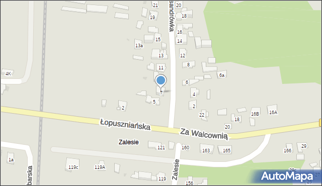 Kielce, Aleksandrówka, 7, mapa Kielc