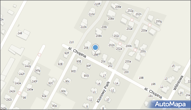 Kiełpin, Aleja Chopina Fryderyka, 206, mapa Kiełpin