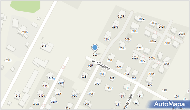 Kiełpin, Aleja Chopina Fryderyka, 210, mapa Kiełpin