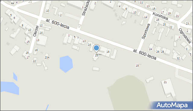 Kleczew, Aleja 600-lecia, 15, mapa Kleczew