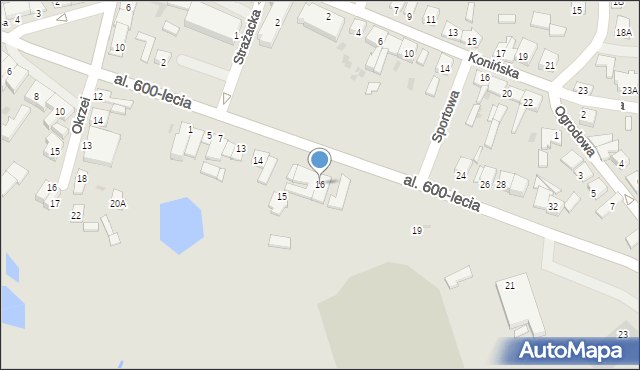 Kleczew, Aleja 600-lecia, 16, mapa Kleczew