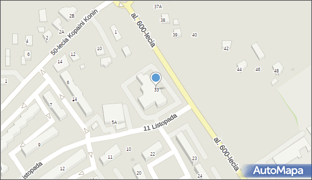 Kleczew, Aleja 600-lecia, 33, mapa Kleczew