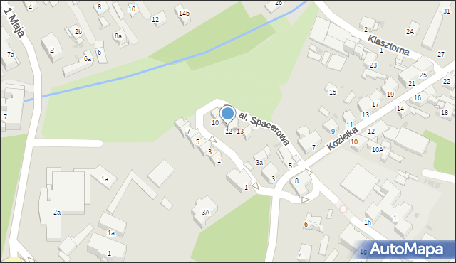 Knurów, Aleja Spacerowa, 12, mapa Knurów