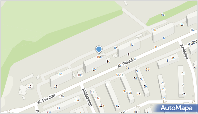 Knurów, Aleja Piastów, 10b, mapa Knurów