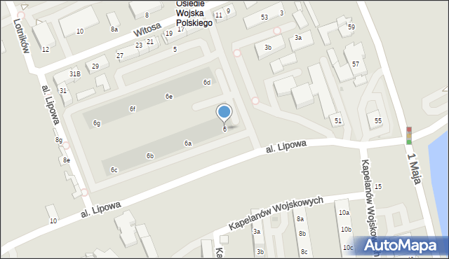 Knurów, Aleja Lipowa, 6, mapa Knurów