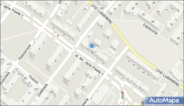 Kołobrzeg, Aleja św. Jana Pawła II, 25, mapa Kołobrzegu