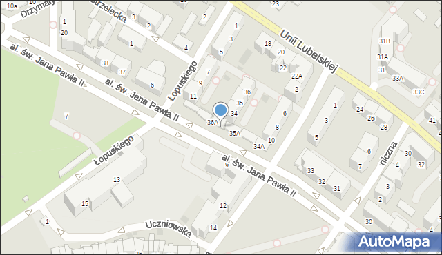 Kołobrzeg, Aleja św. Jana Pawła II, 35B, mapa Kołobrzegu