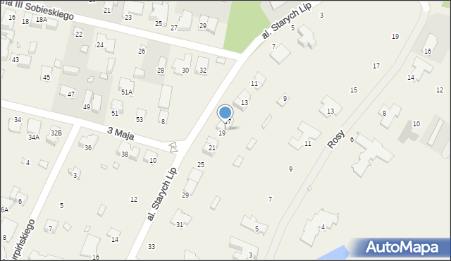 Komorów, Aleja Starych Lip, 19a, mapa Komorów