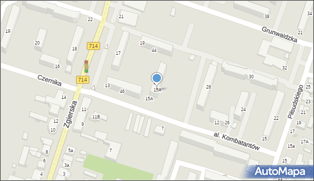 Konstantynów Łódzki, Aleja Kombatantów, 15A, mapa Konstantynów Łódzki