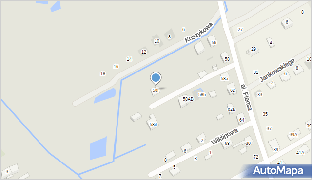 Kórnik, Aleja Flensa, 58f, mapa Kórnik