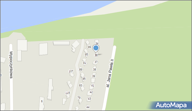 Koronowo, Aleja Jana Pawła II, 36, mapa Koronowo