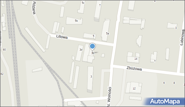 Koronowo, Aleje Wolności, 3b, mapa Koronowo