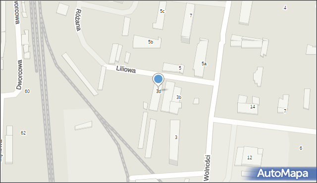 Koronowo, Aleje Wolności, 3d, mapa Koronowo