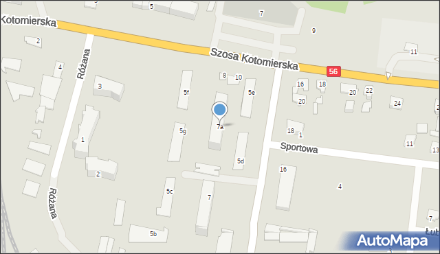 Koronowo, Aleje Wolności, 7a, mapa Koronowo