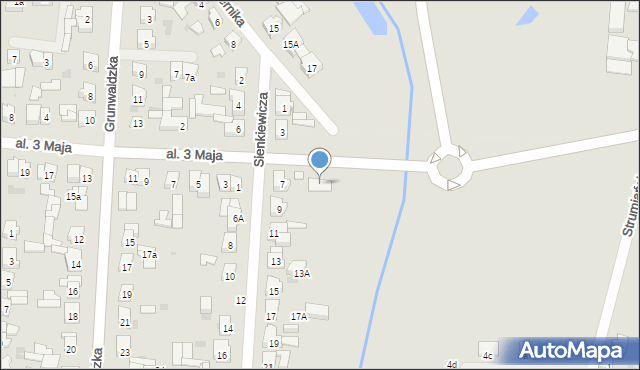 Kostrzyn, Aleja 3 Maja, 1a, mapa Kostrzyn