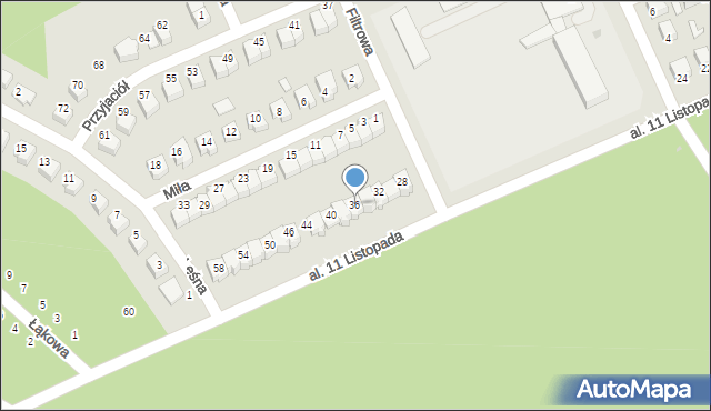 Kozienice, Aleja 11 Listopada, 36, mapa Kozienice