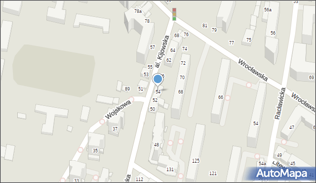 Kraków, Aleja Kijowska, 54, mapa Krakowa