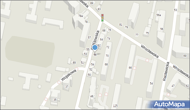 Kraków, Aleja Kijowska, 56, mapa Krakowa