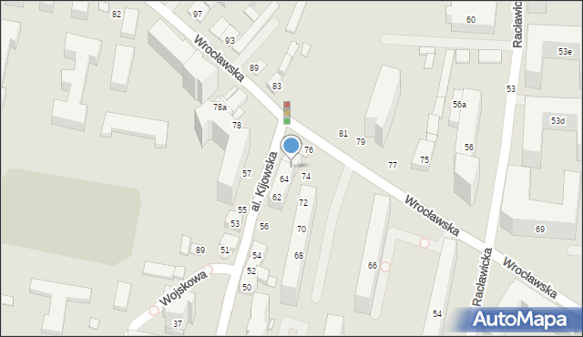 Kraków, Aleja Kijowska, 66, mapa Krakowa