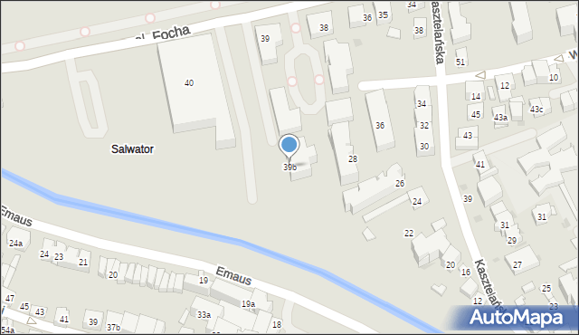 Kraków, Aleja Focha Ferdynanda, marsz., 39b, mapa Krakowa