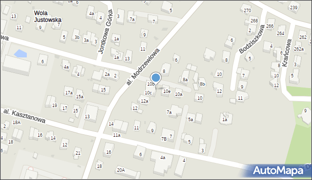 Kraków, Aleja Modrzewiowa, 10d, mapa Krakowa
