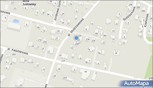 Kraków, Aleja Modrzewiowa, 12a, mapa Krakowa