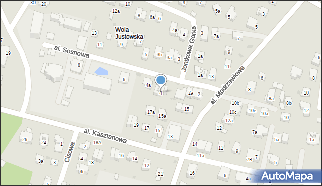 Kraków, Aleja Sosnowa, 4, mapa Krakowa