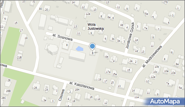 Kraków, Aleja Sosnowa, 6, mapa Krakowa