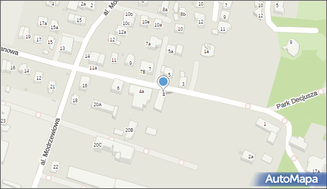 Kraków, Aleja Kasztanowa, 4, mapa Krakowa