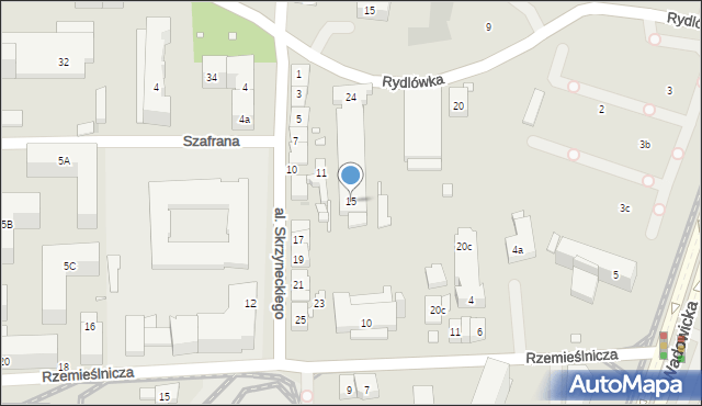Kraków, Aleja Skrzyneckiego Jana, gen., 15, mapa Krakowa