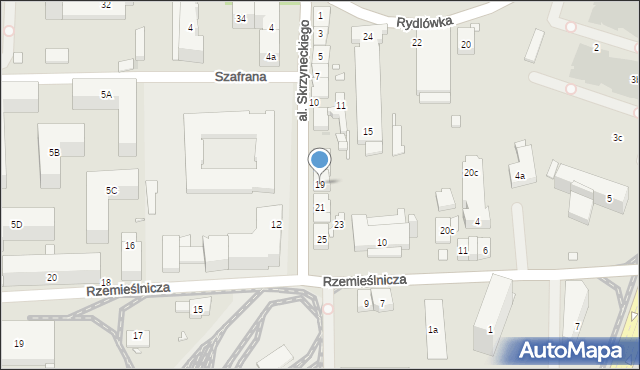 Kraków, Aleja Skrzyneckiego Jana, gen., 19, mapa Krakowa