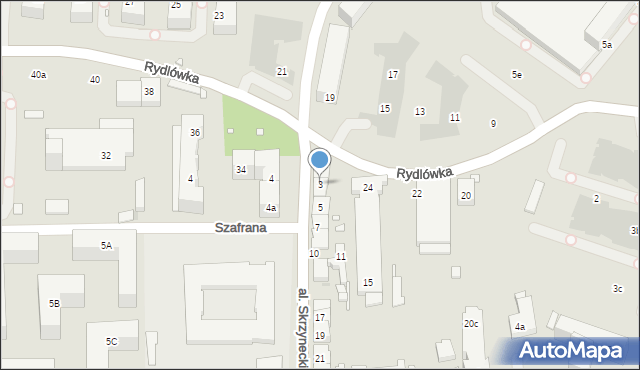 Kraków, Aleja Skrzyneckiego Jana, gen., 3, mapa Krakowa