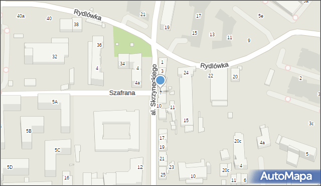 Kraków, Aleja Skrzyneckiego Jana, gen., 7, mapa Krakowa