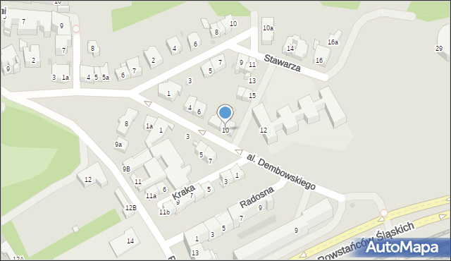 Kraków, Aleja Dembowskiego Edwarda, 10, mapa Krakowa