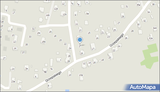 Kraków, Aleksandrowicza Adolfa, 17, mapa Krakowa