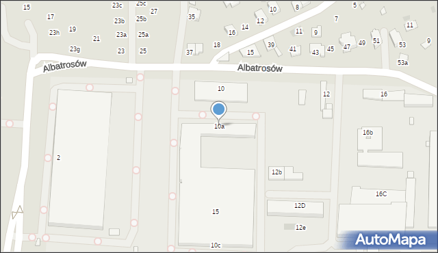 Kraków, Albatrosów, 10a, mapa Krakowa